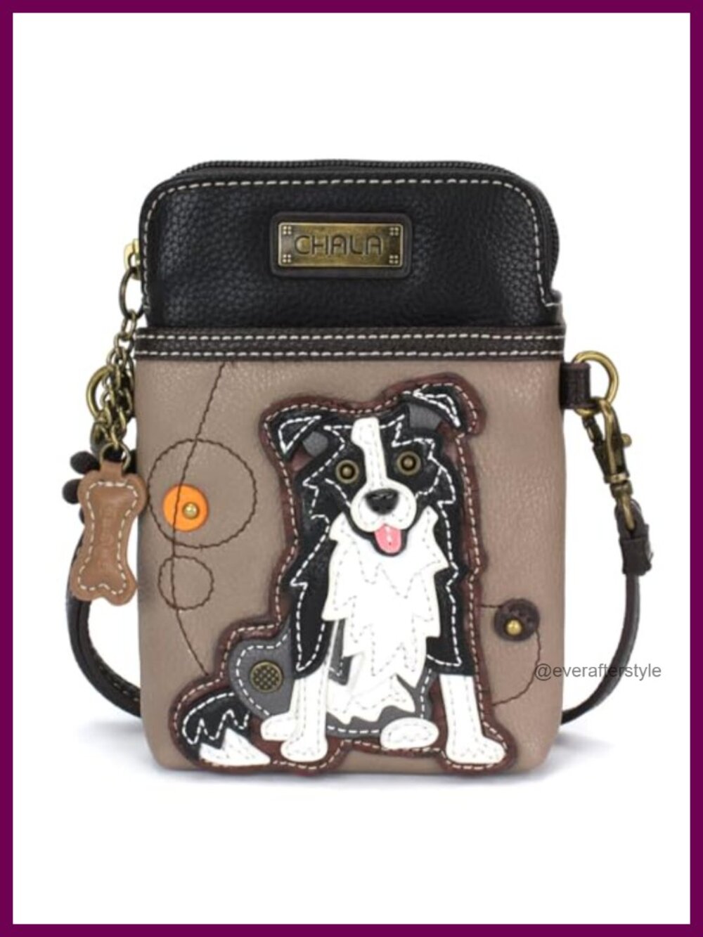 Chala Cell Phone Crossbody Purse Vegan Leather Faux Leather Wristlet